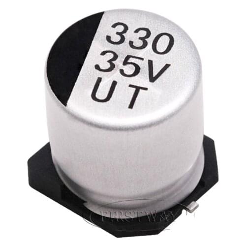 New original 330UF/35V 35V330UF volume 10*10 patch aluminum electrolytic capacitor