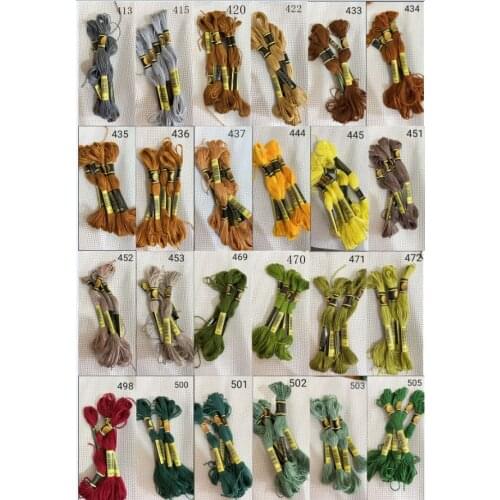 ONEROOM CXC 10 pieces dmc414-505 cross stitch threads / cross stitch embroidery thread / Custom threads colors 05