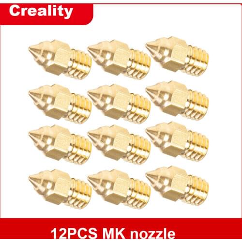 Original Creality Extruder Brass Nozzle MK Thread Printer Head 0.4mm Output for Creality CR-6 SE 3D Printer 1.75mm Filament