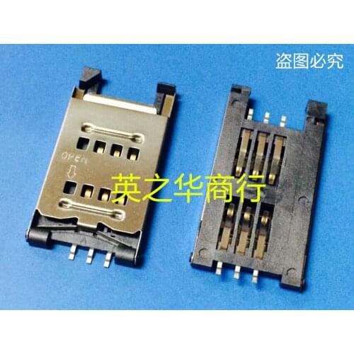 Original new 100% import tin clamshell SIM kcal 6P card connector cover metal metal cover SIM card slot