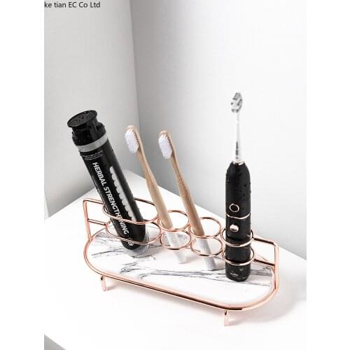 New electric toothbrush holder light luxury golden bathroom shelf Washing table diatom mud absorbent pad toilet storage rack