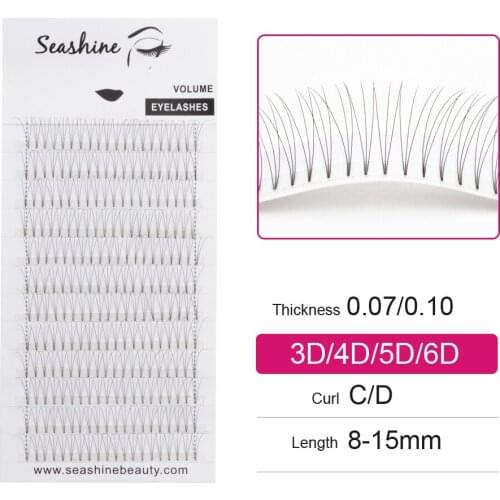 |Seashine Short tem Faux Mink Premade Fans Russian Volume Lashes Pre Made Volume Fans Eyelash Extension Lashes Supplies