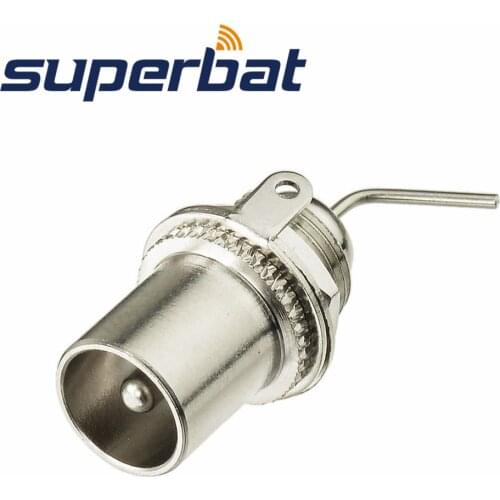 Superbat TV AV Converter TV(PAL) Plug Male Bulkhead Straight RF Coaxial Connector