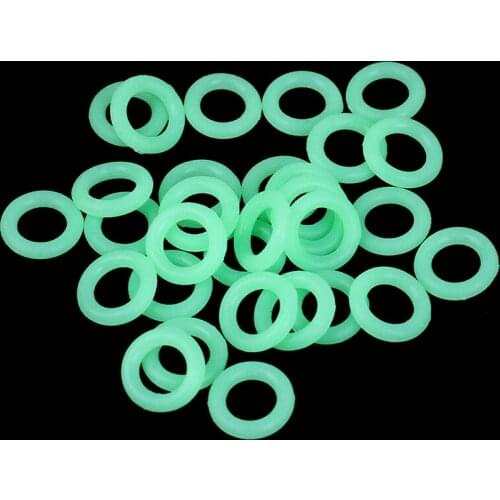 30Pcs/Pack Night Vision Luminous Ring Round Multi-functional Tents Accessories Green Color Camping Nail