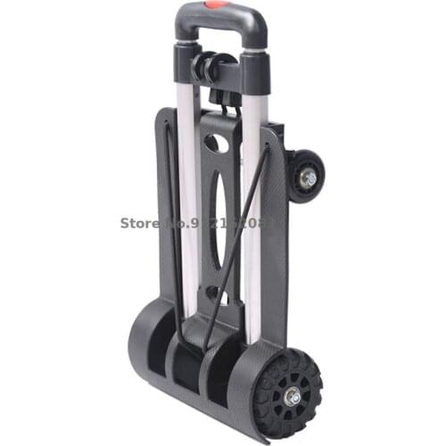 Shopping Trolley Portable Trolley Folding Household Grocery Shopping Trolley Four-wheel Trailer Pull Cargo Handling Luggage Trol