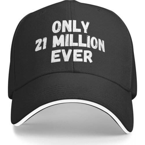 Only 21 Million Bitcoin Ever Promo Mens and Womens casquette Print Anime fishing sun Vintage cap