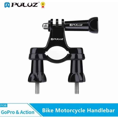 PULUZ Universal Bike Motorcycle Handlebar Mount with Screw for GoPro HERO 9 8 7 6 5 Action Camera Fixed Bracket Accessories