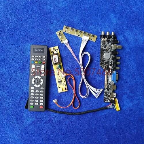 USB VGA 1680*1050 screen 30 Pin LVDS 2CCFL for LM220WE1/M220Z1/LTM220MT05/LTN190W1 signal digital DVB LCD control board kit