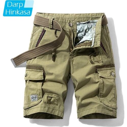 High-quality Summer New Casual Fashion Shorts Mens Casual Loose Five-point Pants Mens Shorts Solid Color Outdoor Overalls
