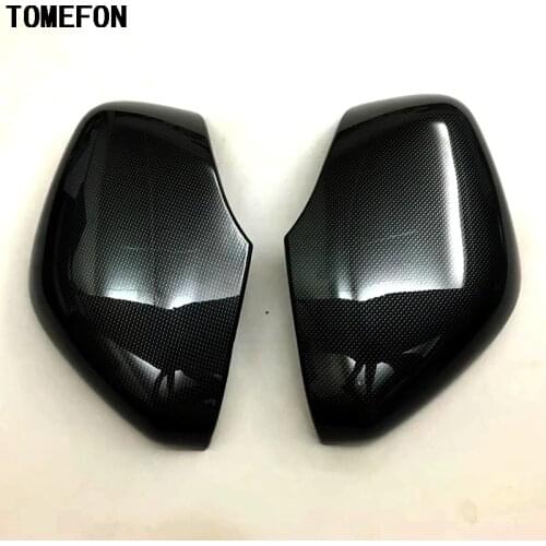 For Nissan PATROL Y62 2010-2016 ABS Carbon Fiber Paint Car Rear View Rearview Mirror Cover Silver Trim 2PCS 2016 Facelift