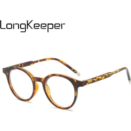 Fashion Anti Blue Lights Eyeglasses Women Men 2019 New Leopard Glasses Female Round Clear Lens Optical Spectacle Frame