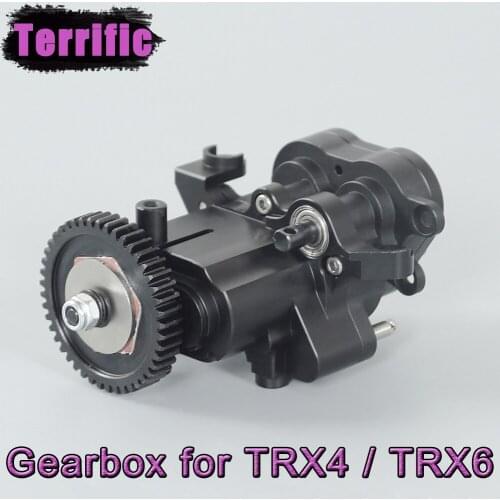 1PCS Metal Gearbox Transmission with Shifting Slipper Clutch and Internal Gears Set for 1:10 RC Crawler Car Traxxas TRX4 TRX-6