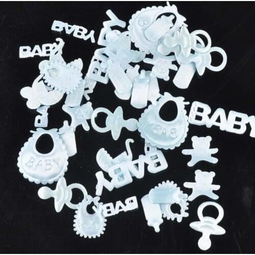 100pcs/lot mix Blue Baby pattern cloth Patch Applique Scrapbooking Craft Sticker Non-woven Patch DIY Sewing CP1912