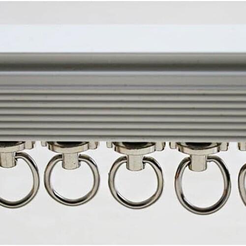 20 Pieces Alloy Curtain Track Glider Rail Slide Wheels Roller