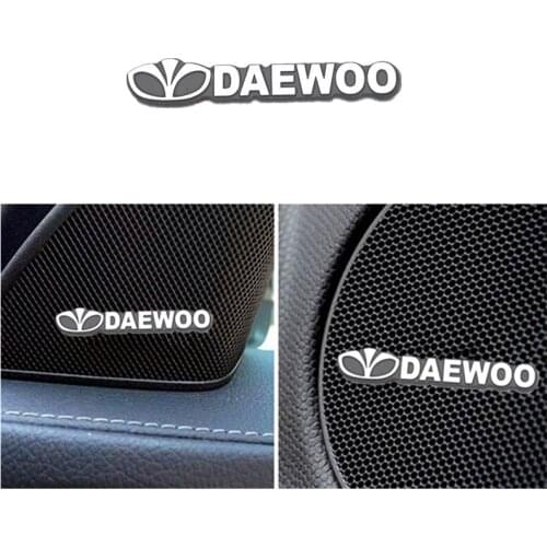 3D Car Styling Sticker Aluminum Emblem interior Speaker audio Badge for Daewoo Matiz Nexia Lanos Kalos Gentra Nubira Espero Dama