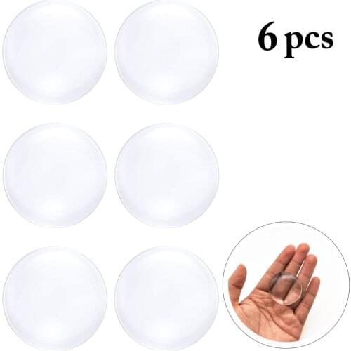 6PCS Door Back Handle Bumper Round Clear Self Adhesive Door Stopper Bumper Wall Protector Guard Stopper Self Adhesive Rubber