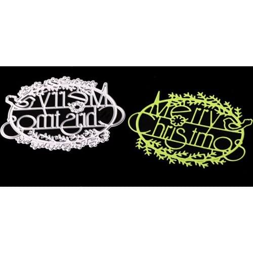 97*80mm Merry Christmas Metal Cutting Dies scrapbooking Stencils DIY Craft Paper Scrapbook new die Template