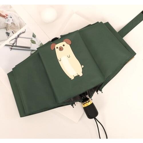 Fully automatic umbrella rain and sun dual-purpose folding sun umbrella sunscreen UV protection cute student sunshade umbrella