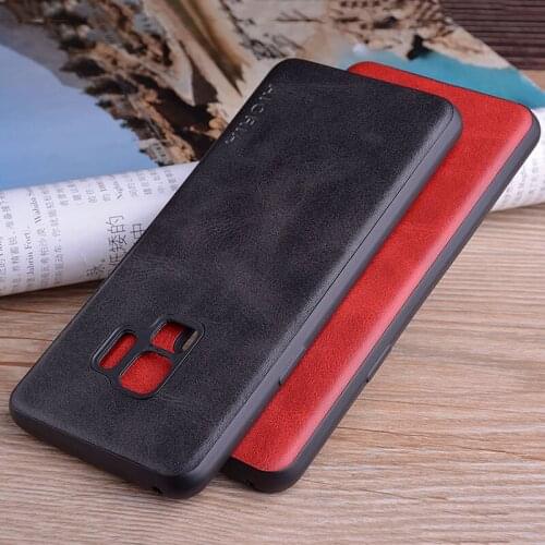 Case for samsung galaxy s9 s8 s10 plus lite coque Luxury Vintage PU cow leather Skin cover for Samsung s10 s8 s9 plus funda capa