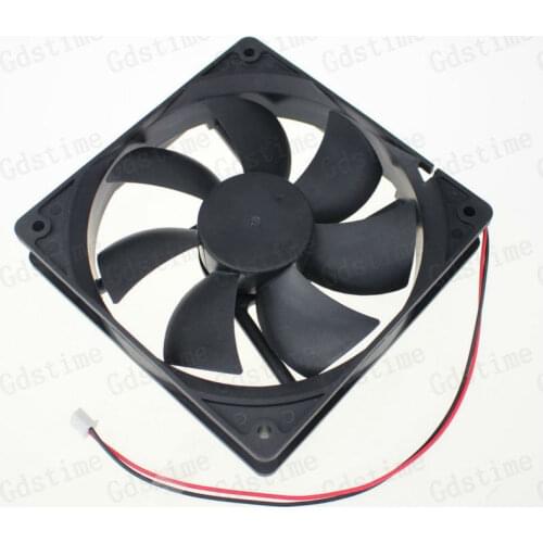 Gdstime Hydraulic Bearing 2Pin 12V 120x120x25mm 12cm DC Brushless Cooler Cooling Fan Mute 120mm x 25mm