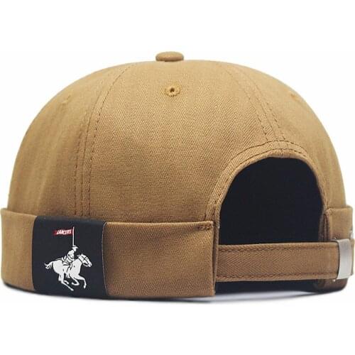 Plus Size Brimless Bowlwer Sun Caps Pure Cotton Hiphop Punk Rock Hat Men Big Size Beret Caps 55-60cm 60-68cm