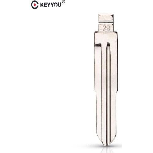 KEYYOU 10pcs Type #29 Remote New Arrival Blank Car Remote Key Folding Flip Uncut Blade For Hyundai Sonata Santa fe Refine