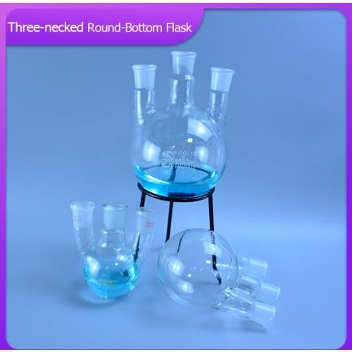 50/100/250/500/1000ml/2000ml 24/29 three-necked round-bottom flask,Flask round bottom with three necks Laboratory glass bottle