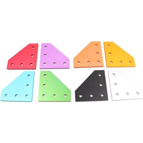 Colorful Joining Plate w/ 5 holes for Openbuilds CNC V-Slot 2020 2040 Aluminum extrusion profiles Prusa i3 mk2s/Mk3 bear upgrade