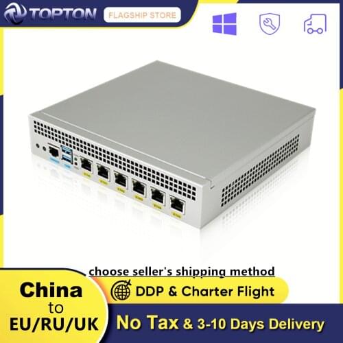 POE PSE Fanless Router 6 Intel Gigabit LAN Celeron J4125 Quad Core Mini PC Pfsense Mikrotik VPN Security Firewall ESXI AES-NI
