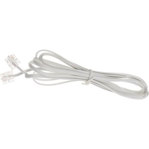 RJ11 2C Modular Telephone Extension Phone Cord Cable Line Wire 3Meters