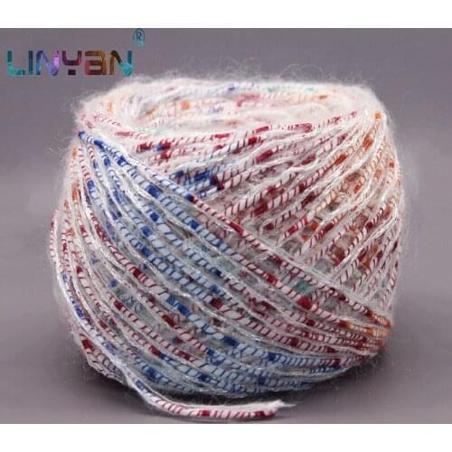 Mohair Fashion yarn kyrie Doug line Knitting hand-knitting Tape yarn metallized thread cotton yarn for crochet moms hand zl50
