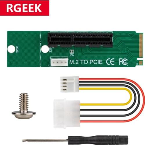 NGFF M2 M.2 to PCI-E 4x 1x Slot Riser Card Adapter Male To Female PCIE Multiplier For BTC Miner Mining Machine