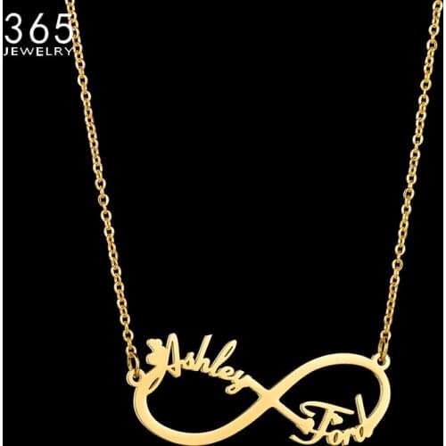 Personalized Font Pendant Necklaces Stainless Steel Gold Chain Custom Cursive Handwriting Name Necklace Women Bridesmaid Gift