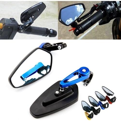 Suitable for Honda Kawasaki Yamaha Ducati General CNC Aluminum Alloy Motorcycle Handle Rearview Mirror