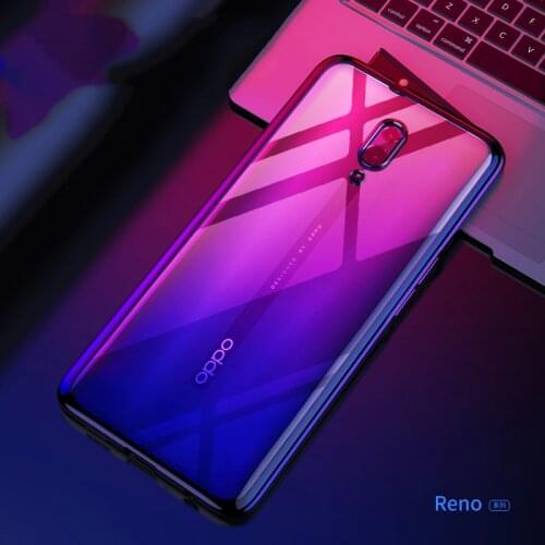 GKK Luxury Case for OPPO Reno 10X Zoom Case 2 in 1 Transparent Plating TPU Back Cover for OPPO Reno 10X Zoom Case Coque Fundas