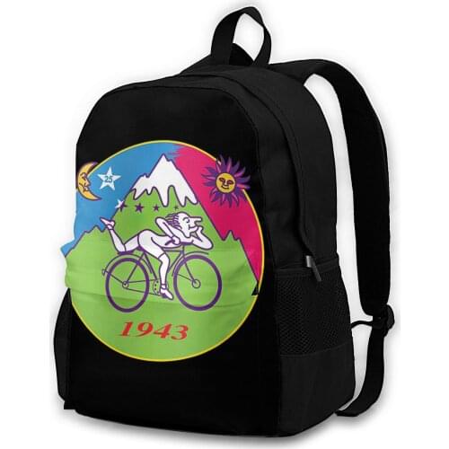 Albert Hoffman LSD Bicycle Day Adult backpacks, leisure bags, backpacks, storage bags, men women backpacks