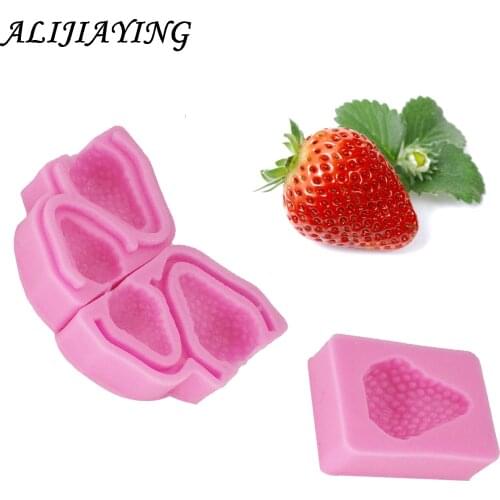 Fruit Strawberry Cake Silicone Mold Fondant Sugarcraft Mould Kitchen Baking & Pastry Tools D1206