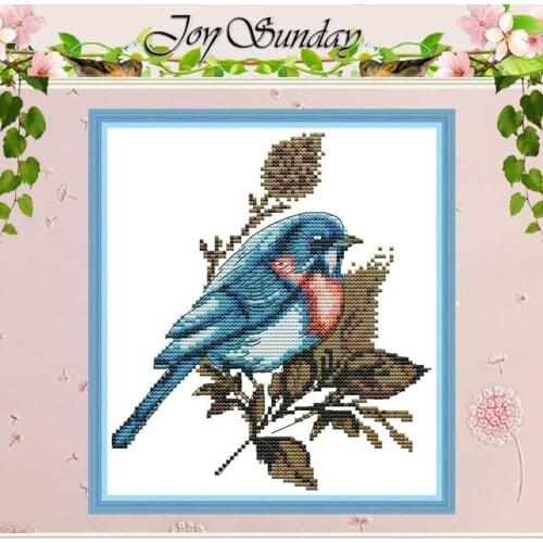 Blue Bird Animals Painting Counted 11CT 14CT Cross Stitch Sets DIY Chinese Cross-stitch Kits Embroidery Needlework home decor