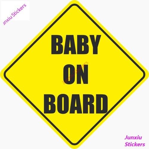Reflective Car Stickers and Decals BABY ON BOARD Reflective Decal Bumper Window Trunk Cover Scratches Accessories KK13*13cm