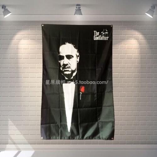 "The Godfather" Classic Movies Cloth Flag Banners & Accessories Bar Billiards Hall Studio Theme Wall Hanging Decoration