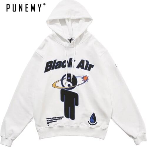 Men Hoodie Streetwear Sweatshirt Hip Hop Pattern Print Hooded Oversize 100% Cotton Harajuku Hoodies 2020 Autumn Men Clothing