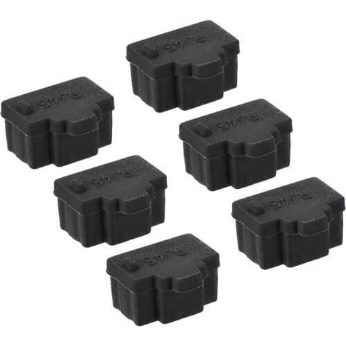 Uxcell 6 Pcs Black Ethernet Hub Port RJ45 Anti Dust Cover Cap Protector Plug Black