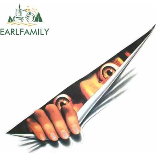 EARLFAMILY 13cm x 11.2cm for Simulation Eye Decoration Funny Car Stickers RV VAN 3D DIY Fine Decal Bumper Trunk Truck Graphics