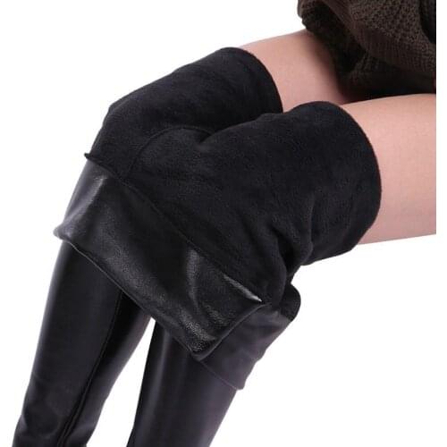 Women Pants Thick Stretch Pantalon Femme High Waist Pants Warm Velvet Women Winter Leather Pants Pant Trousers Pants