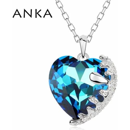 ANKA Alana heart crystal Pendant necklace Collares Mujer Collier Top Fashion Necklace Jewelry Crystals from Austria #97851