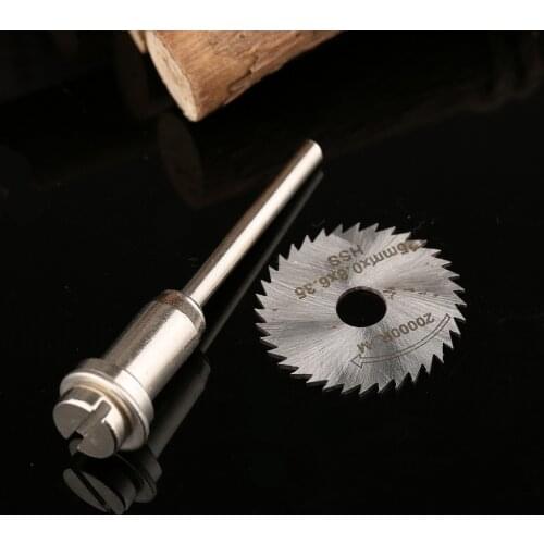 1Pc 25mm HSS Rotary Circular Cutting Disc Saw Blades Cut-off Wheel 3.17mm Shank Mandrel Wood Metal Slitting Grinder Cutter Tools