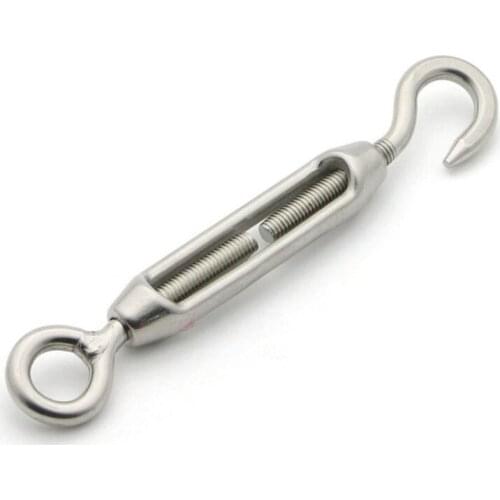 1pcs 304 stainless steel Wire rope blue bolt turnbuckle bolt Hook screw wire rope tensioning tightener tight rope Connector