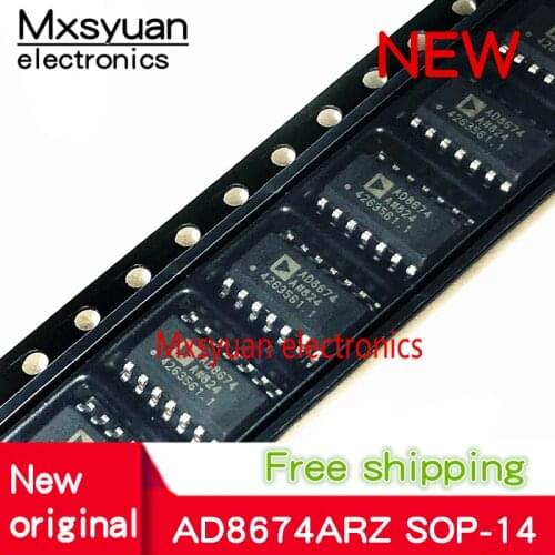 10PCS AD8674 AD8674ARZ AD8674AR SOP14 New Precision Operational Amplifier with very low noise