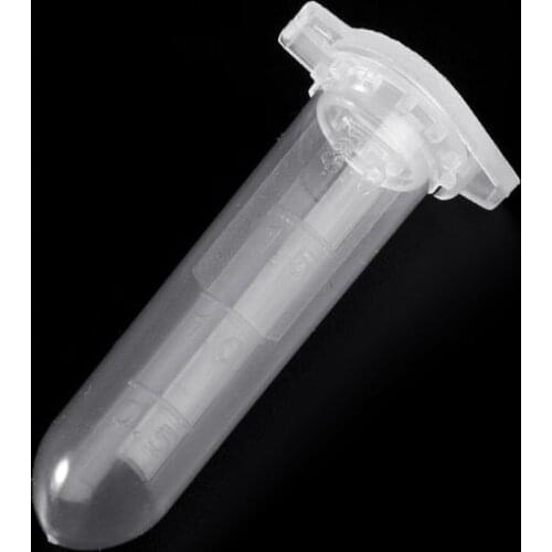 100Pcs 2ml Clear Plastic Vials Container Snap Cap Centrifuge Tubes Vials Sample Lab Container K92F