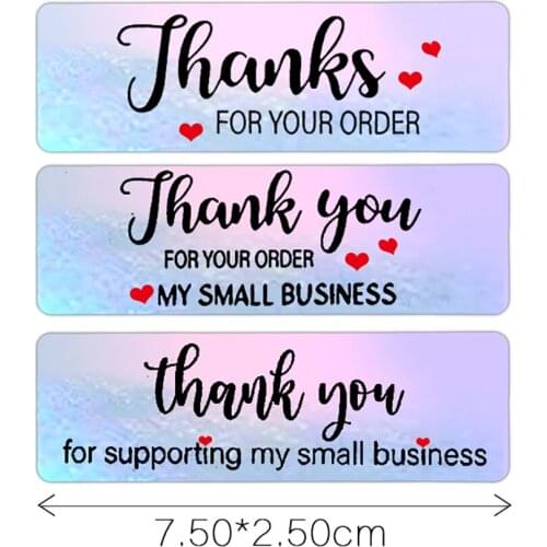 120 Pcs Business Greeting Gratitude Stickers for Shipping Bags Packaging Gift Sealing Labels Thank You for Your Order Stickers